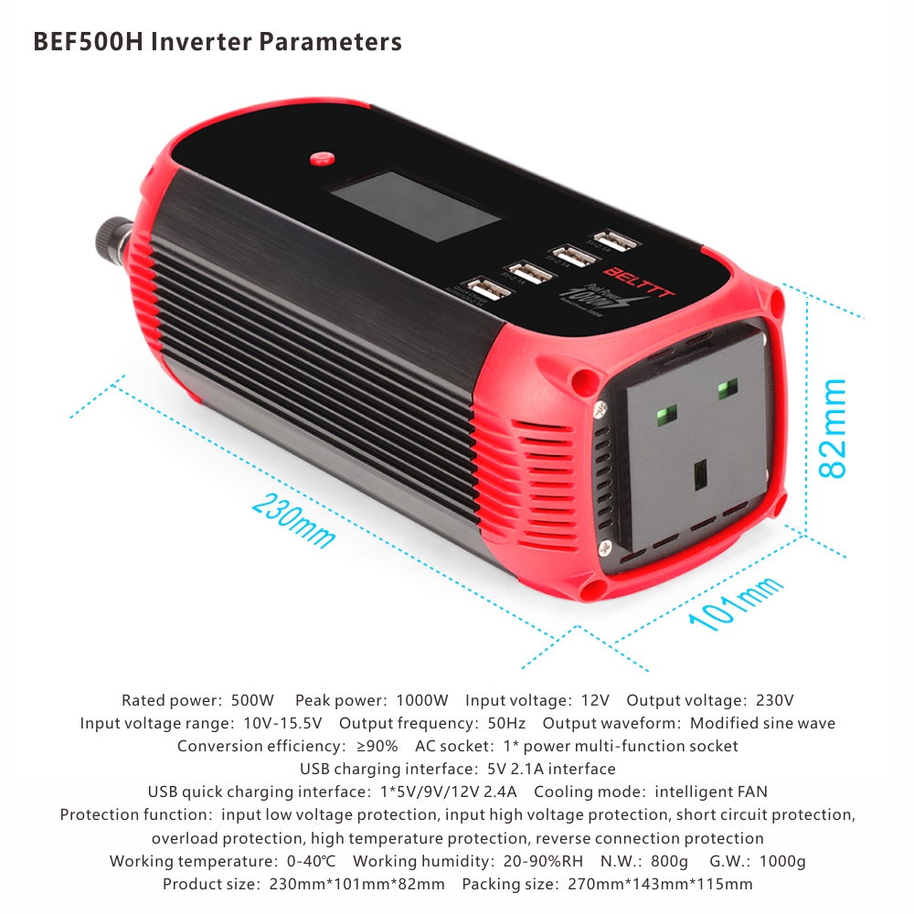 BELTTT 500W car inverter