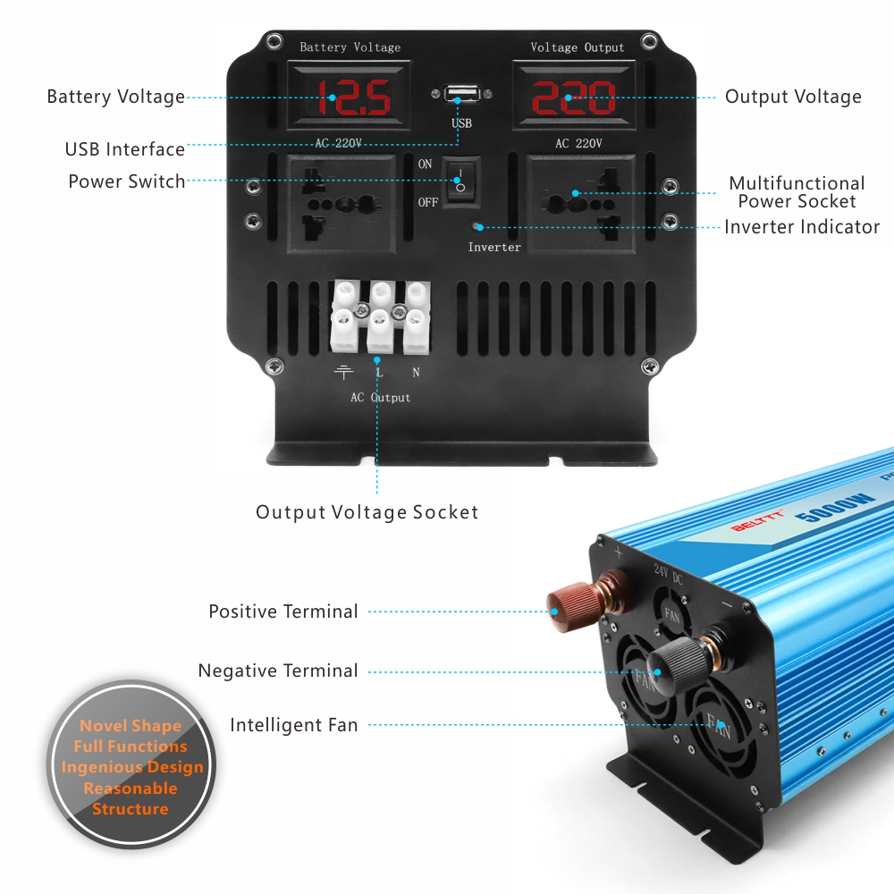 BELTTT 5000W pure sine wave inverter